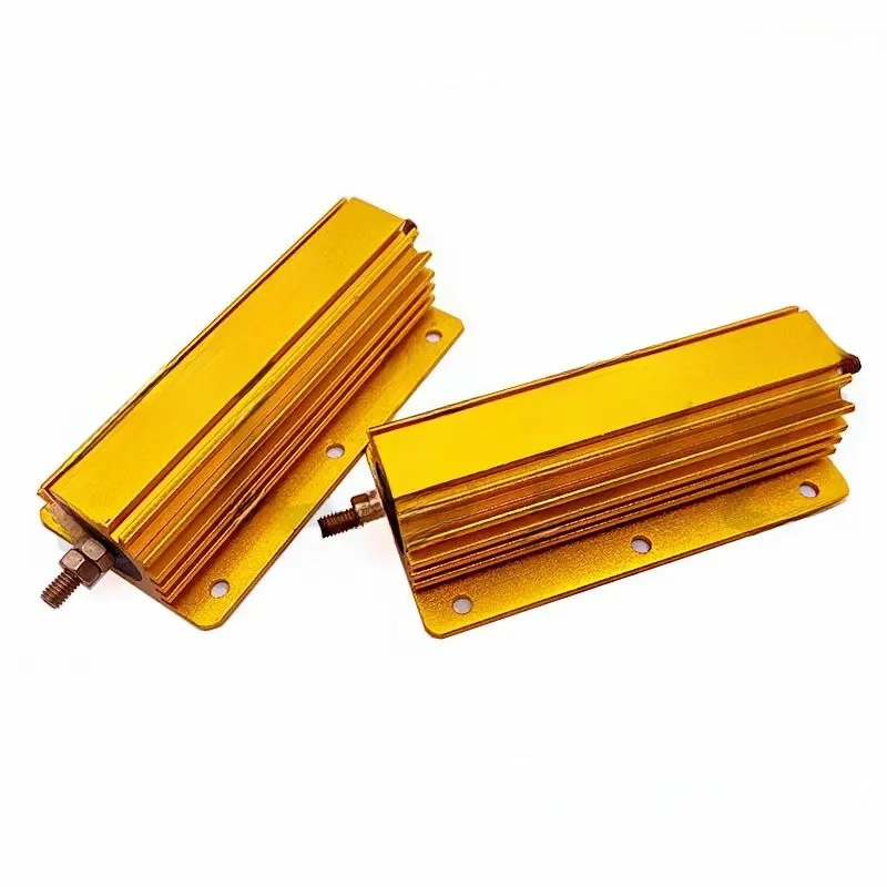 Rezystor drutowy o mocy 200 W RX24 z aluminiową powłoką metalową 0, 1~10K 0.15 0.2 0.5 1 2 3 4 6 8 15 20 100 150 200 300 1K 10K ohm — zdjęcie 2