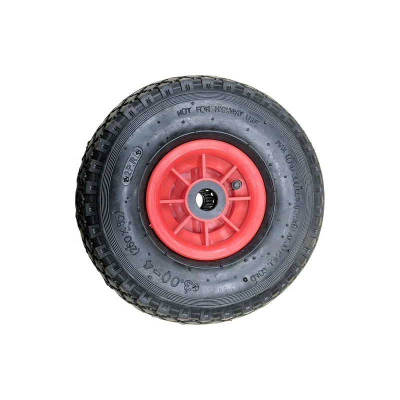 Plastic Wheelbarrow Wheel With Bearing Adjustment 260mm Diameter, 85mm Thickness, 20mm Hole Diameter, 70mm Hole Depth