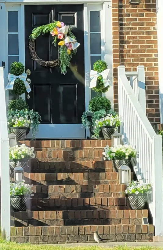 4Bundles Artificial Flowers Fake Silk Morning Glory Flower Eucalyptus Plants UV Resistant Garden Summer House Outdoor Decoration photo review