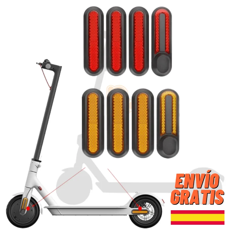 ✅Trim for Electric Scooter Xiaomi M365 / Pro 2 / 1S / Essential / Mi 3 Lite / 4 for Front/Rear Wheel with Screws, Reflective Stickers and Motor Cable Protector - Accessories and Replacement