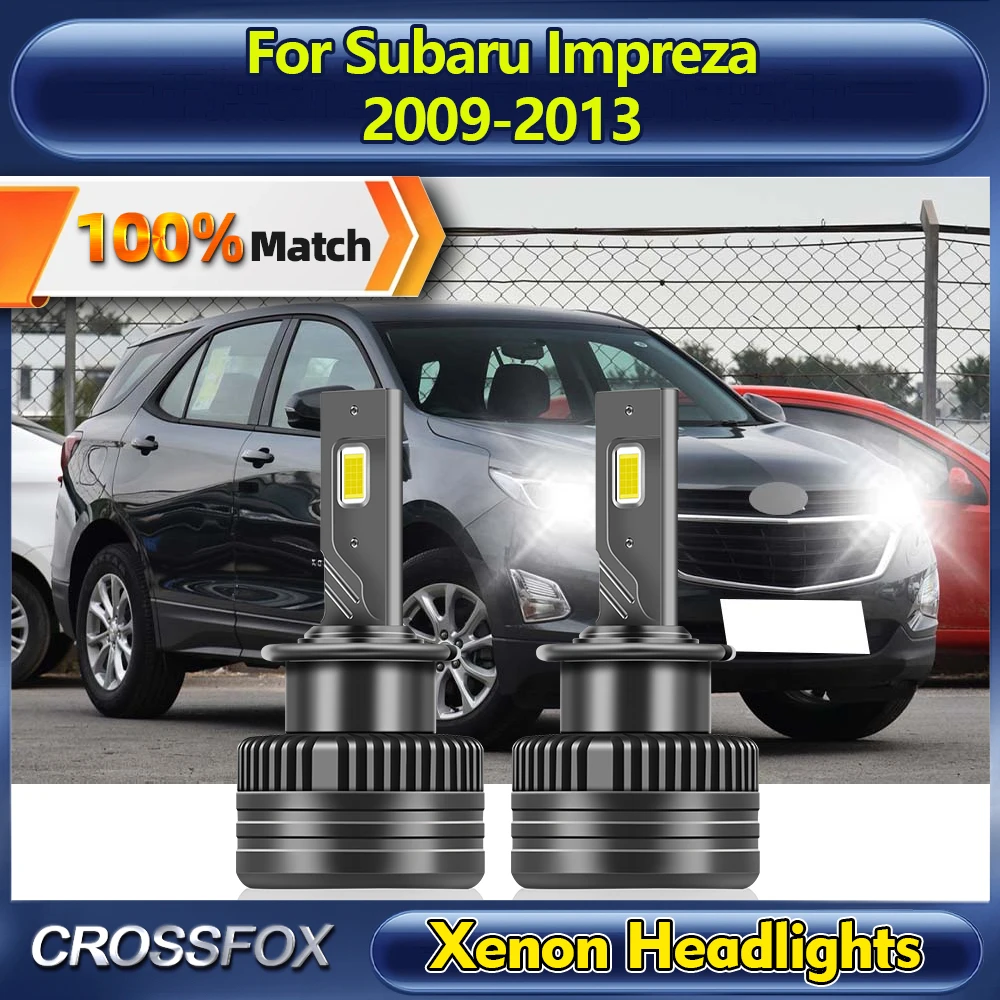 Car LED Headlight Bulbs D2S HID Xenon Lights 25000LM Auto Headlamps 6000K White For Subaru Impreza 2009 2010 2011 2012 2013