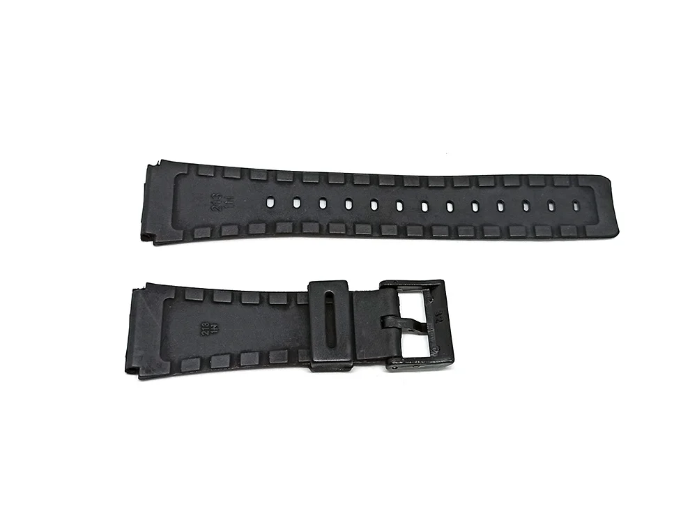 Fits/For Casio DataBank DBC-60 , DBC-61 , DBC-62 , DBC-80 , DBX-102 , DCC-32 , SDB-610 - 22mm Black Rubber Replacement Watch Ban