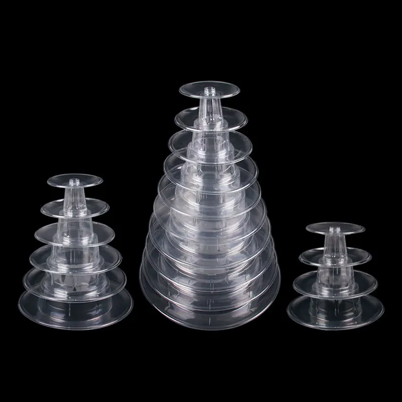 4/6/10 Tiers Macarons Display Tower PVC Macaron Cupcake Stand Tray For Wedding Birthday Party Dessert Decoration Party Tools