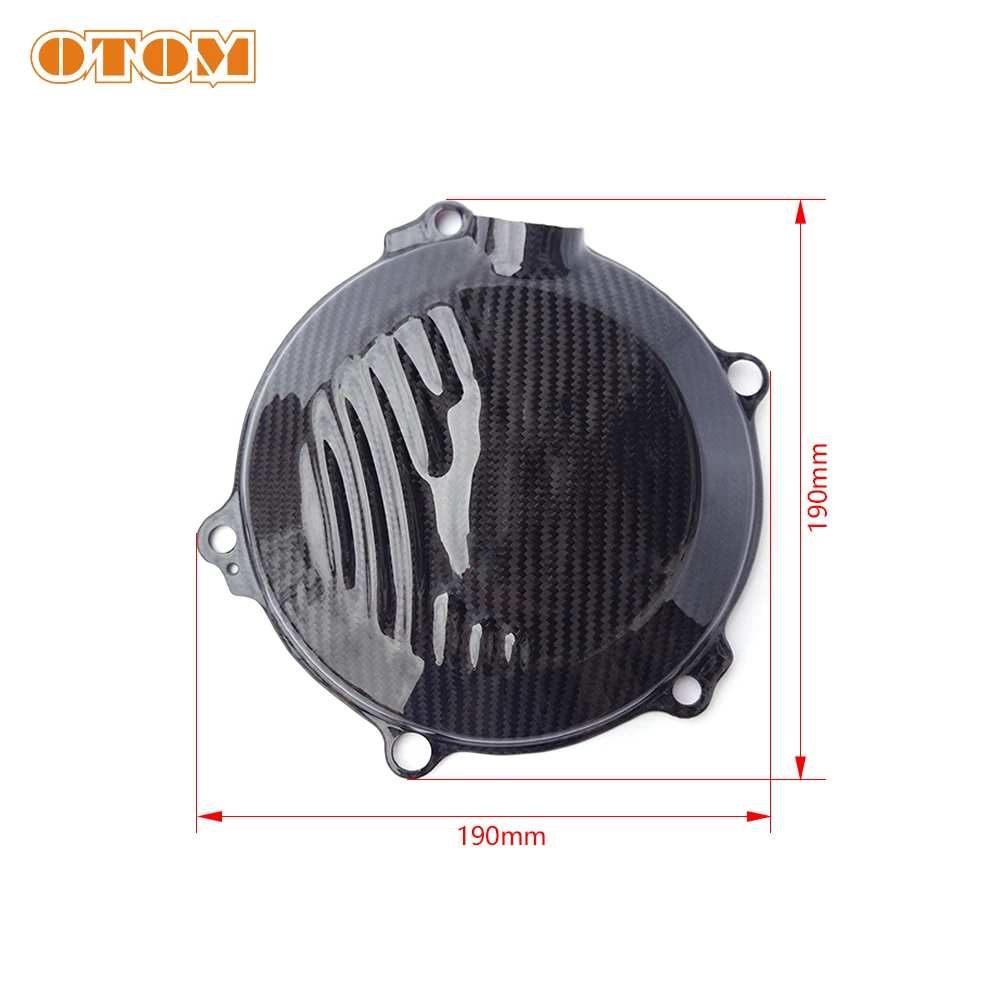 OTOM Motorcycle Clutch Cover-CC48 Engine Carbon Fiber Protector Guard 2023 For HUSQVARNA FC FE FS FX 450 Dirt Bikes Accessories