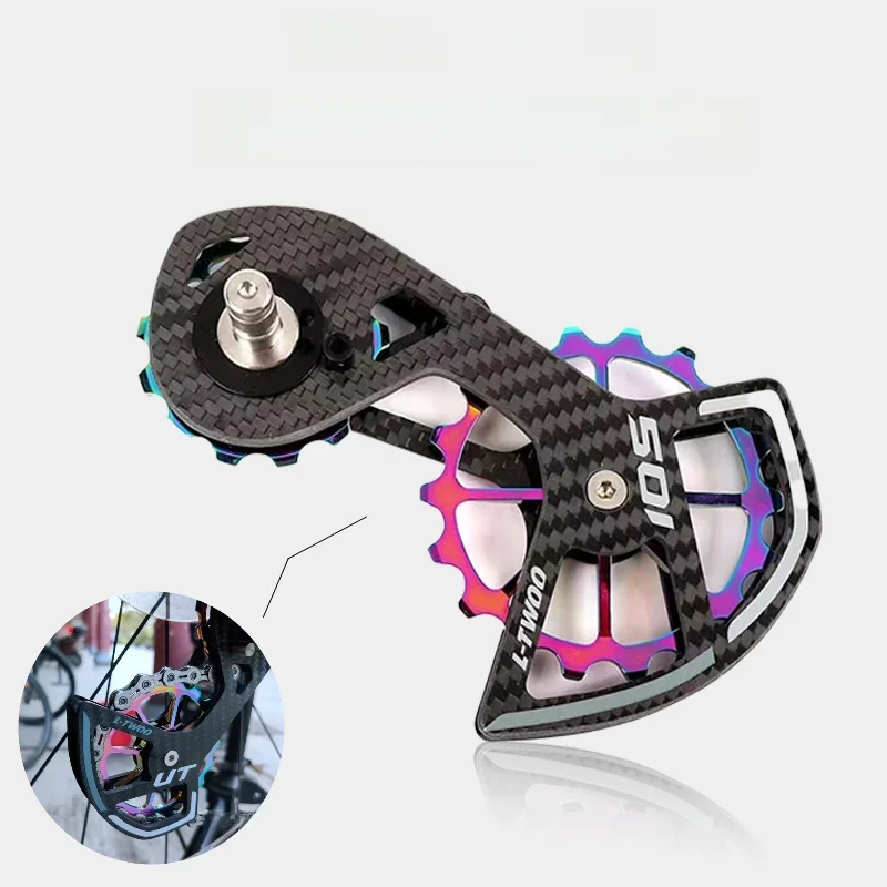 AliExpress Bicycle Ceramic Bearing Carbon Fiber 18T Pulley Wheel Set Rear Derailleurs Guide Wheel for Shimano 105/UT/Ultegra/DURA ACE