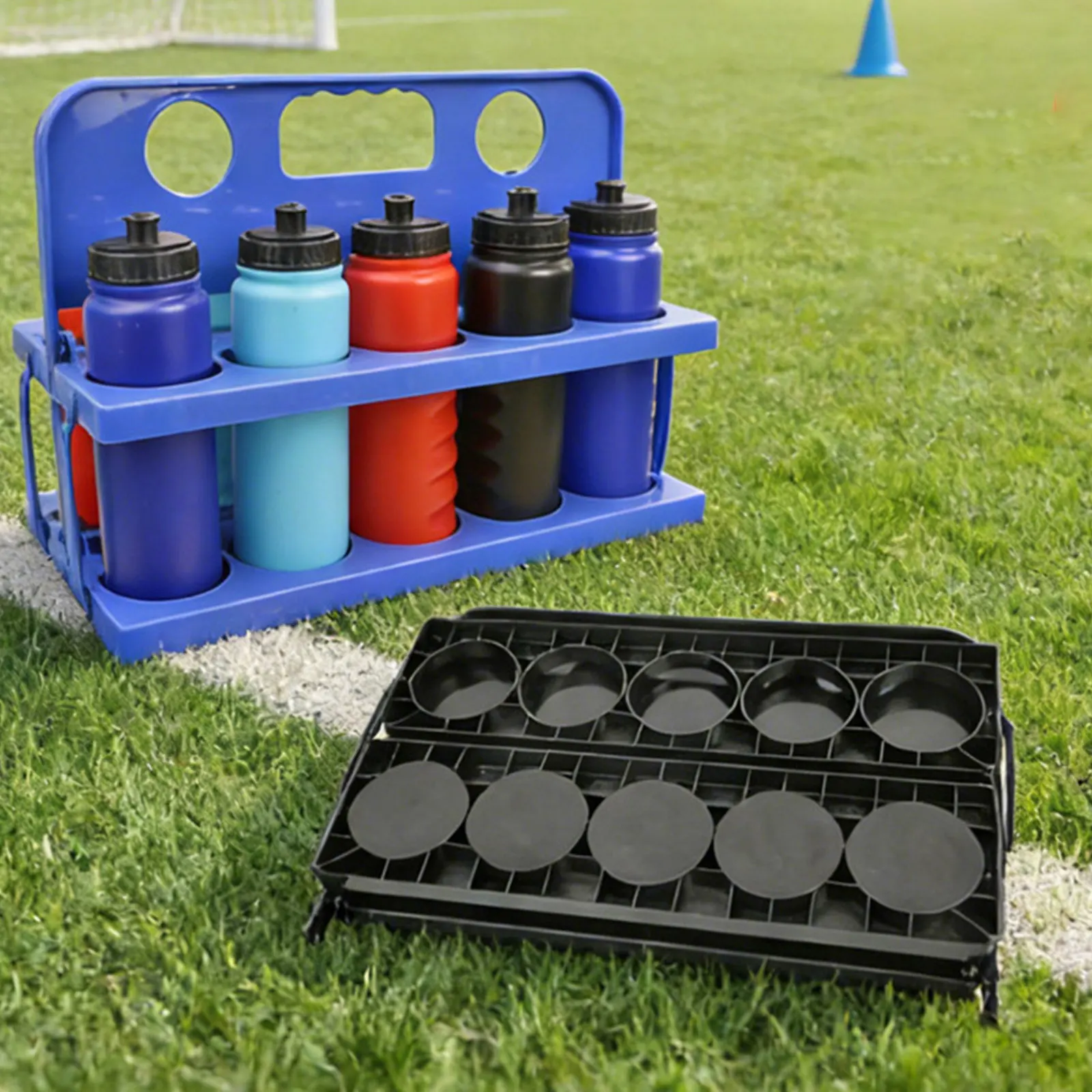 

Складная подставка для 10 бутылок с водой для футбола, держатель для напитков, многоразовый держатель для стаканов для фитнеса