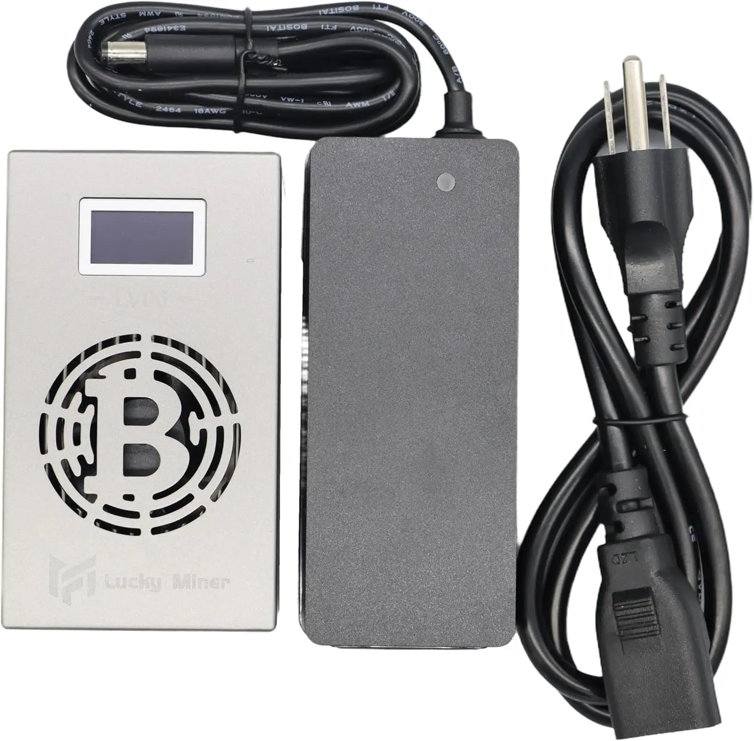 Jingle Mining Lucky Lottery Solo Miner LV06  500gh/s BTC Solo Mining Machine With Power Supply Fast Shipping