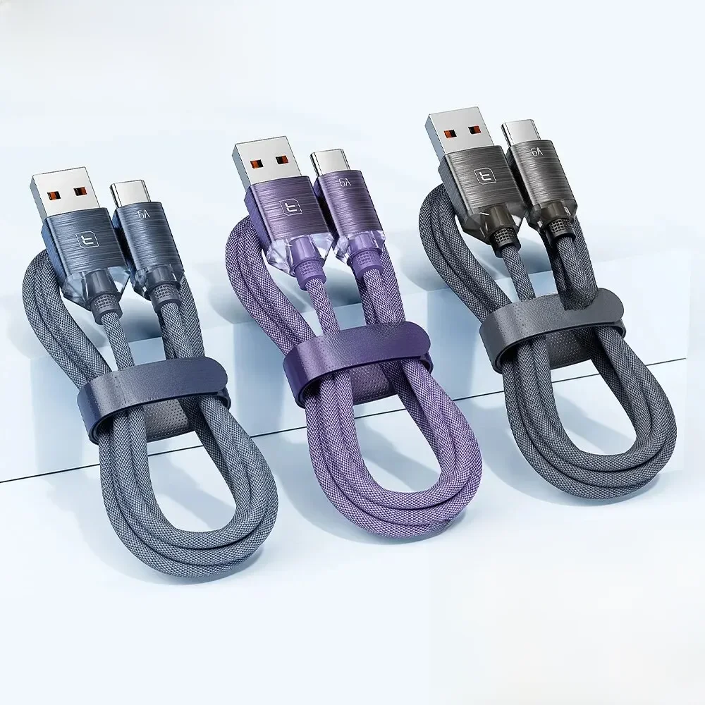 Toocki 6A câble USB Type C pour Huawei Xiaomi Samsung Oneplus POCO superCharge 66W/100W câble de charge rapide Type C fil de données