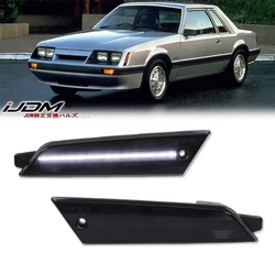 2Pcs For Car Mustang LED Rear Side Marker Lamp Lights For Ford Mustang 1979-1986 Accessories White Yellow 12V