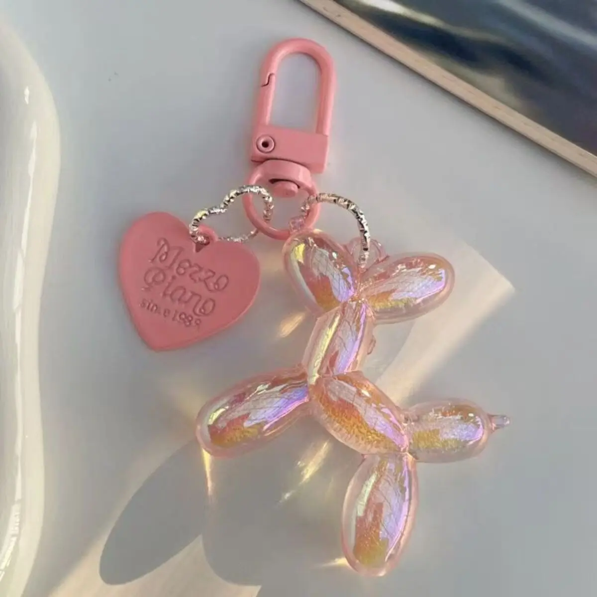 Candy Color Balloon Dog Keychain for Girls Creative Balloon Dog Phone Chain Key Buckle Accessories Bag Pendant Toys