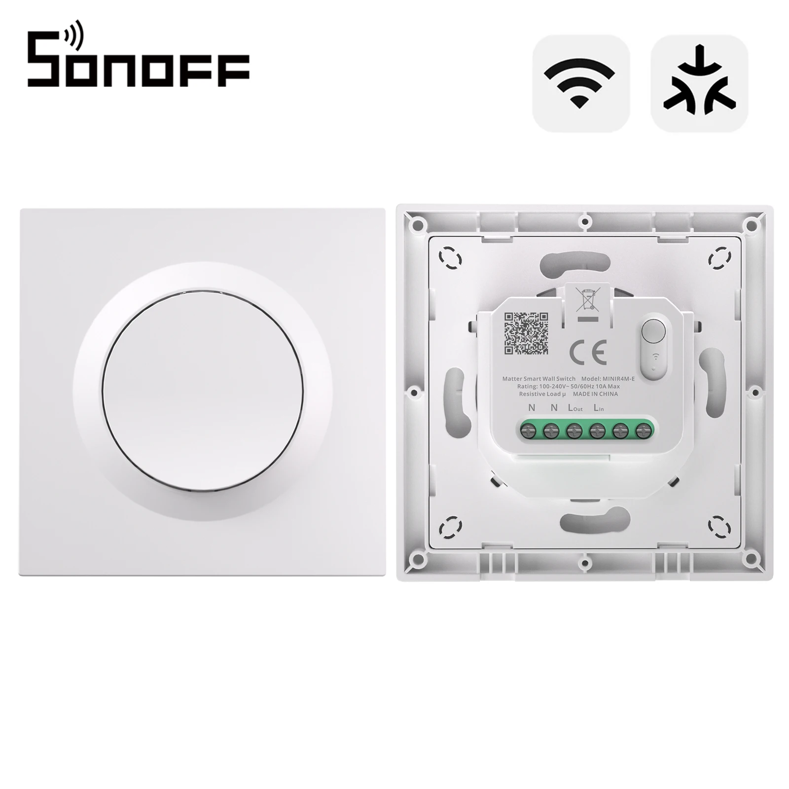 SONOFF Orb-MW1 WLAN Smart Lichtschalter – Matter kompatibel Relais-Trennung Sprachsteuerung mit Alexa Google Home & Apple Home