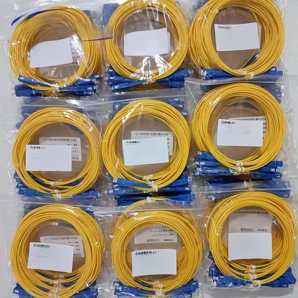 50 SZTUK 1-METROWY KABEL OPTYCZNY SC/APC UPC, JEDNOWYŻYLNOWY OS2, SIMPLEX, 2.0MM Z ŻÓŁTYM OPAKOWANIEM PVC — zdjęcie produktu 7