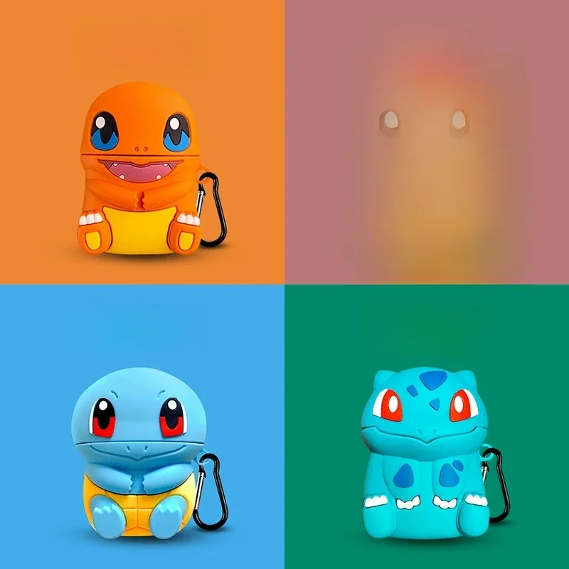 Mignon dessin animé Eevee écureuil Bulbasaur pour Airpods 1 2 3 Pro Pro 2 étui en Silicone étui pour écouteurs accessoires couverture