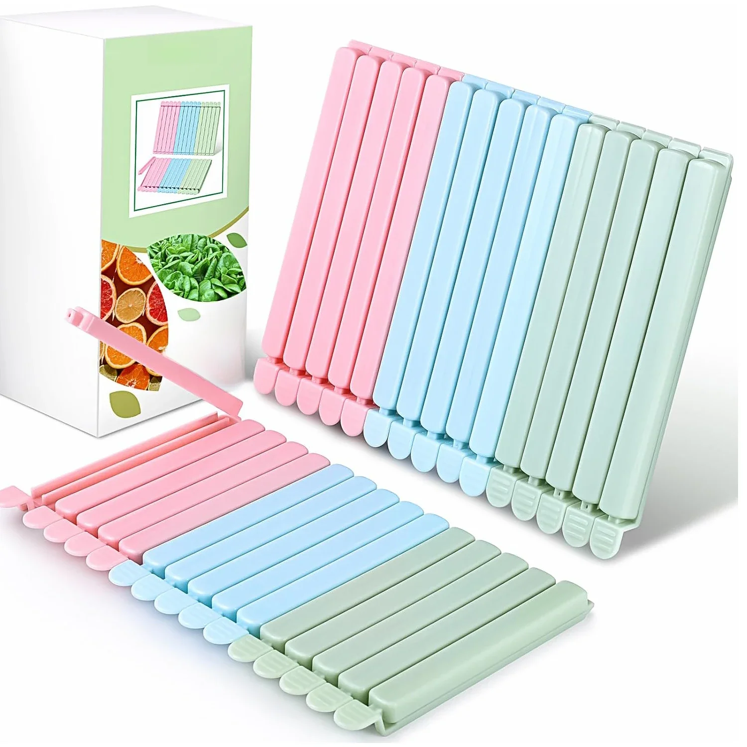 5/10/20Pcs Przenośna kuchnia do przechowywania żywności Przekąska Uszczelnienie torby Klipsy Uszczelniacz Zacisk Plastikowe narzędzie Akcesoria kuchenne — zdjęcie 2