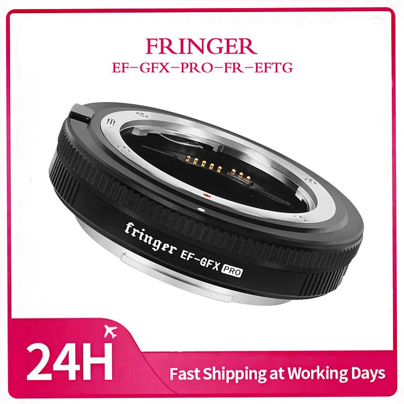 Fringer EF-GFX Pro FR-EFTG1 Electronic AF Lens Converter Ring For Canon EF Sigma Tamron to Fuji GFX Cameras