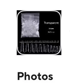 500pcs False Nail Art Tips French Natural Transparent Coffin False Nails Tips Acrylic UV Gel Nail Polish Manicure photo review