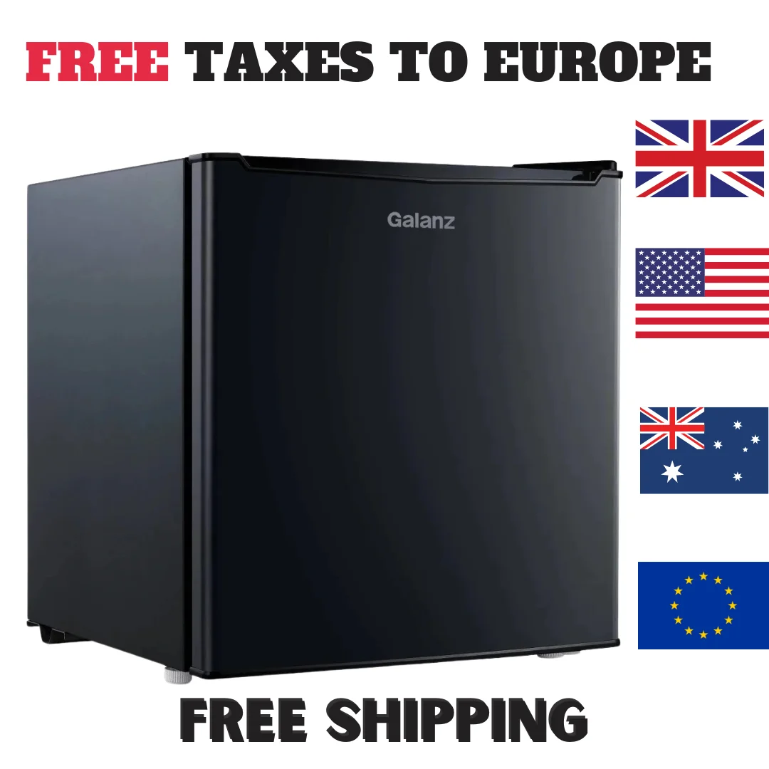 2023 New Galanz 1.7 Cu Ft Single Door Mini Fridge, Black