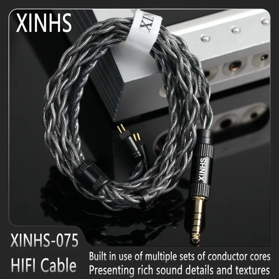 XINHS シングルクリスタル銅 グラフェン ヘッドホンケーブル 120cm