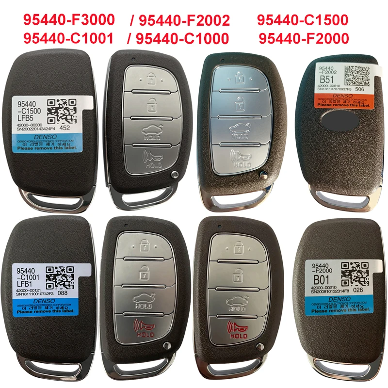 For Hyundai Sonata Elantra Sedan 4DR 2015-2019 Smart Key Replacement Fob 8A 433mhz 95440 C1500 C1001 C1000 F2002 F2000 F3000