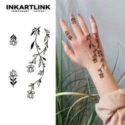 Henna Finger Tattoo temporary tattoo sticker, waterproof magic tattoo, lasts to 15 days fake tattoo, semi permanent tattoo