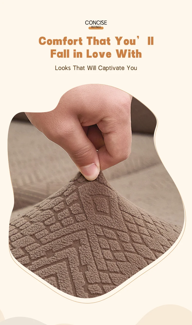 1-teiliger Stretch-Jacquard-Sofabettbezug, Futonbezug für Wohnzimmer, Schlafzimmer, einfacher Stretch-Spritzschutz, hohe Qualität – Detail 6