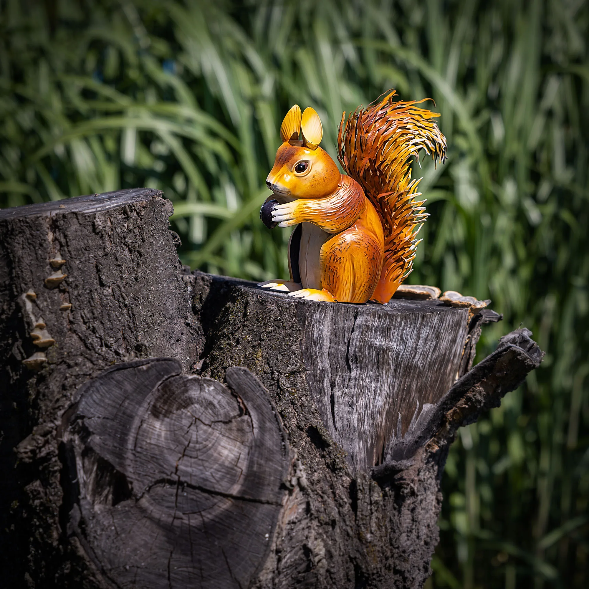 KADAX Tuinsnijderfiguur 28 cm Metalen sculptuur Terrasdecoratie Dierenfiguur Tuindecoratie 1 stuks