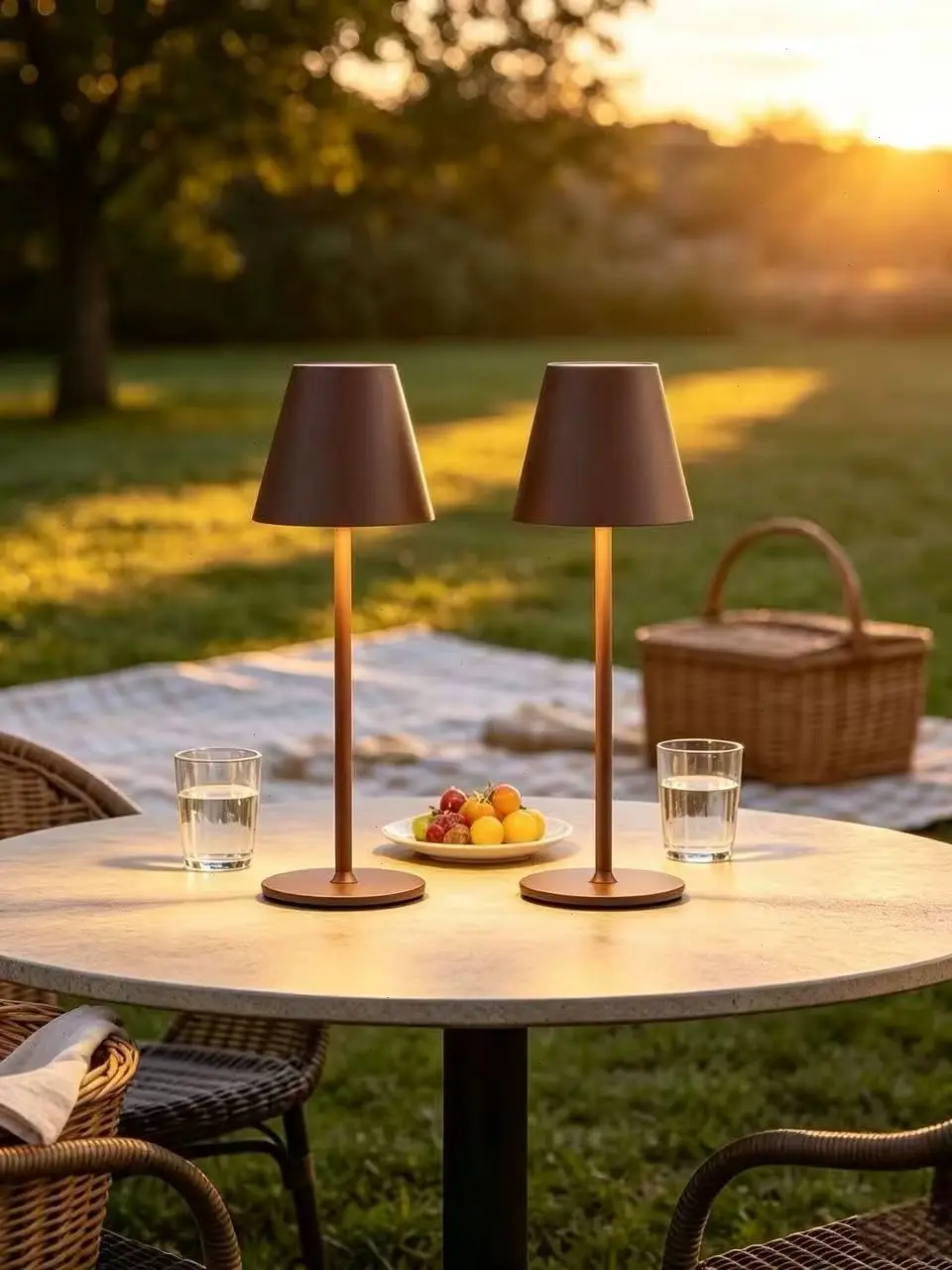 2/4er-Pack kabellose Tischlampen, wiederaufladbare Lampen mit 6000 mAh, 3 Farbtemperaturen, stufenlos dimmbar, IPX7, Lampe für Schlafzimmer/Bars/Outdoor-Partys/Camping