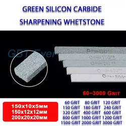 60~3000 Grit Green Silicon Carbide Knife Sharpener Sharpening Stone Whetstone Polishing Grinding Block Ceramic Jade Grind Tool