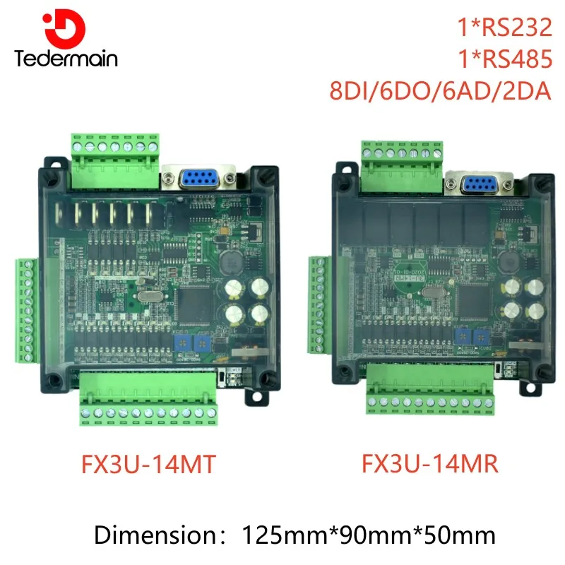 Imagem -02 - Built-in 6ad2da Plc Fx3u14mr Fx3u-14mt Fx3u-14mt Fx3u24mr Fx3u48mt Fx3u30mr Fx3u-32mt Fx3u56mr Rs485rtc