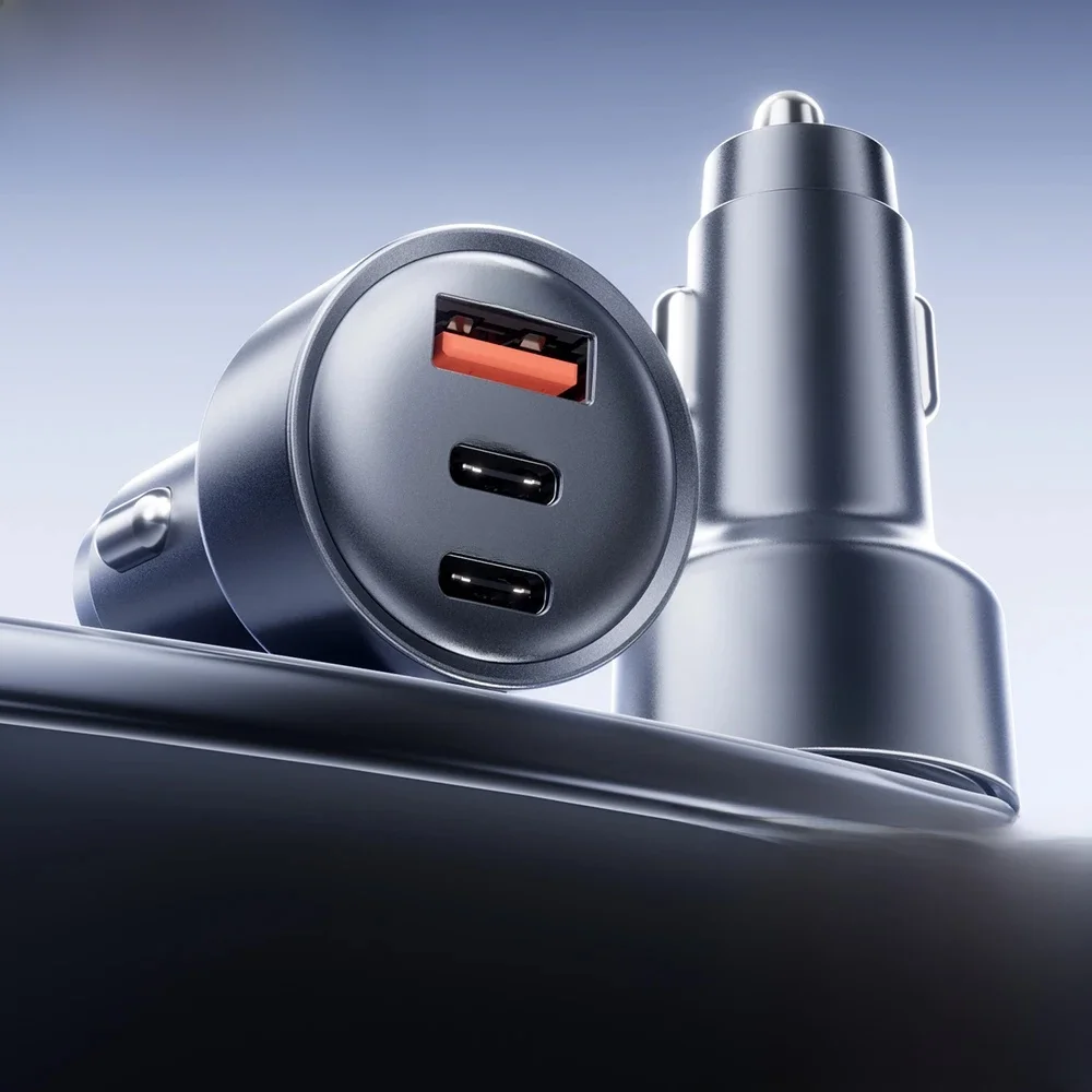 Toocki 65W USB C chargeur de voiture 3 Ports Type C Charge rapide PPS PD3.0 QC chargeur de téléphone de voiture pour iPhone 16 Xiaomi Huawei Samsung