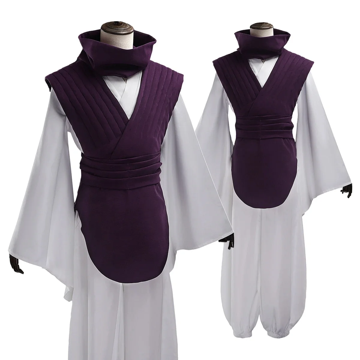 HOLOUN Jujutsu JJK Manga Anime Choso Cosplay Kostuum Paars Vest Halsbeenkap Riem Witte Elastische Broek Top Gift - afbeelding 2