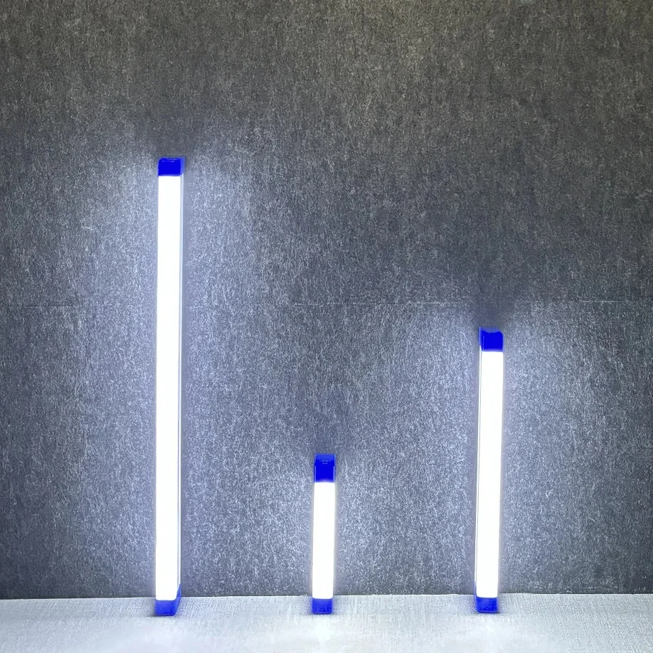 LED Emergency Night Light USB Rechargeable Outdoor Camping Long Strip Tube Lamp for Household Use Fishing Garage Night Market