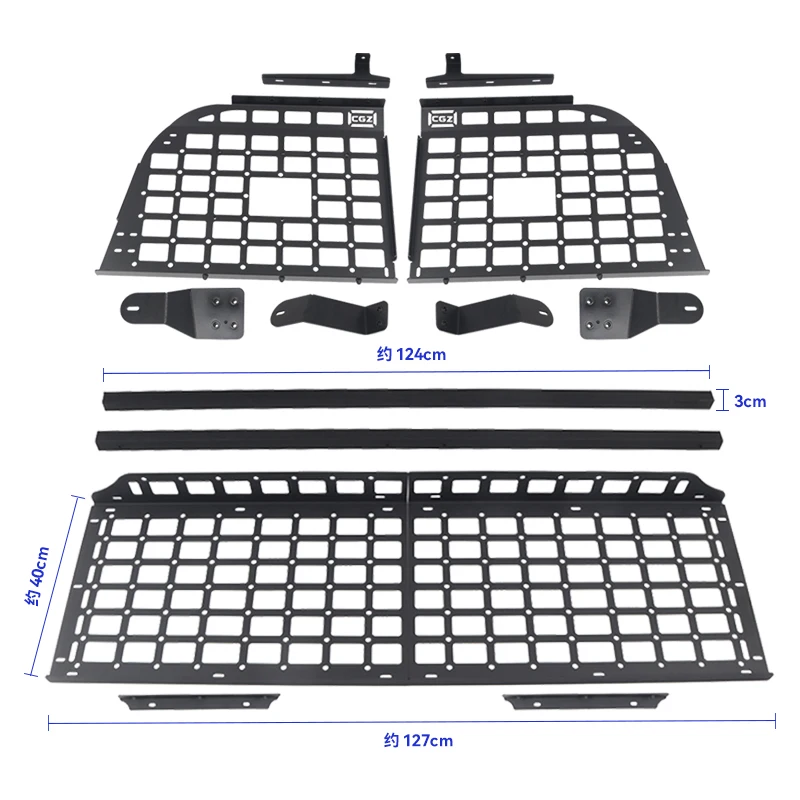 For Nissan Xterra 2005-2013 Modular Storage Molle Panel Shelf Window Shelf Rear Trunk Debris Luggage Carrier Rack Trunk Organize