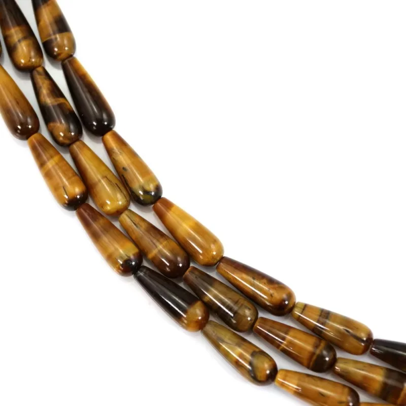 

Tiger Eye Beads Strand Drop 6x16mm Natural Semiprecious Stone For Jewelry Making DIY Bracelet Earrings