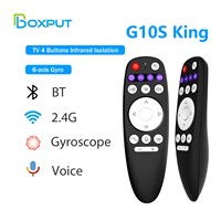 BOXPUT G10S King Air Mouse Voice Remote Control 2.4G Wireless Gyroscope BT5.0 with IR Learning Function for Smart Android TV Box