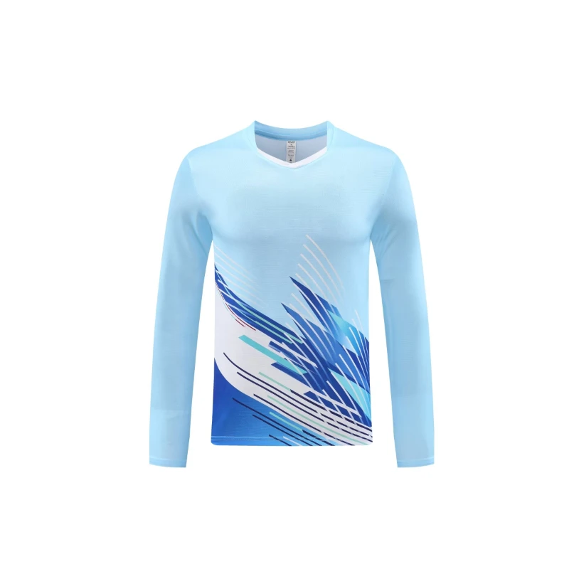 Autumn Long Sleeve Table Tennis tshirt V-neck Unisex Badminton Jersey Men Women Kid Ping Pong Pickleball Shirt Apparel Clothes - Image 3