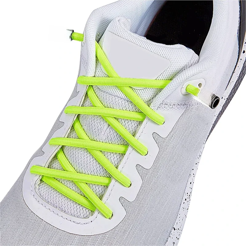 Lacets élastiques ronds sans attacher des lacets extensibles pour baskets sans lacets de chaussures à nouer pour enfants
