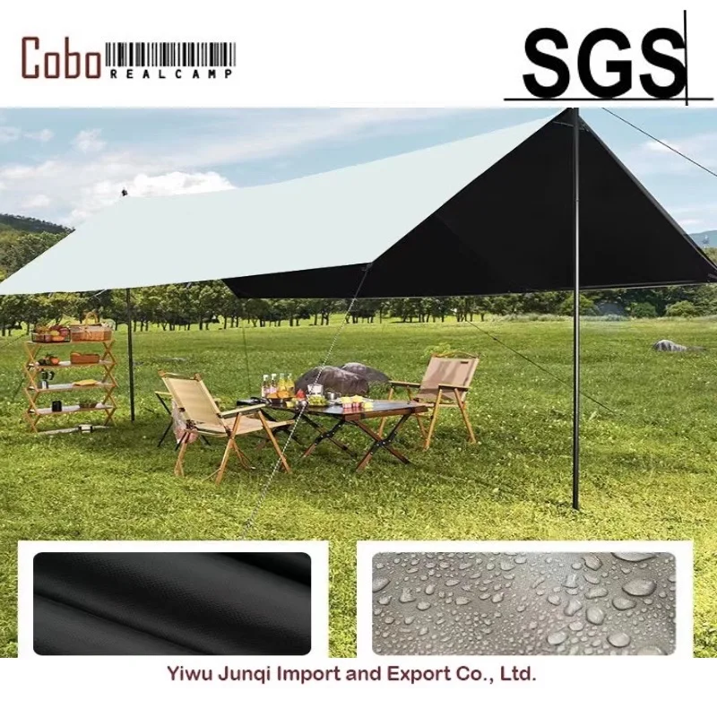 Portable Multifunctional Outdoor Camping Tarp Sunshade Lightweight UV Protection and PU 3000mm Waterproof Rain Fly Tarp Shelter