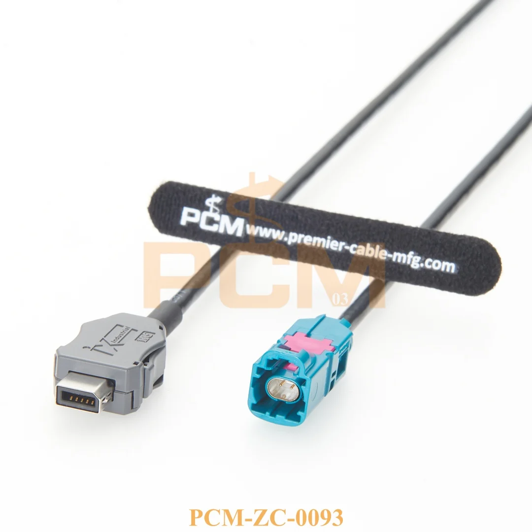H-MTD to ix industrial Connector Plug Male Automotive Ethernet Cable Hirose IX40G-A-10S-CV(7.0) Rosenberger E6K10A-1CAZ5-Z
