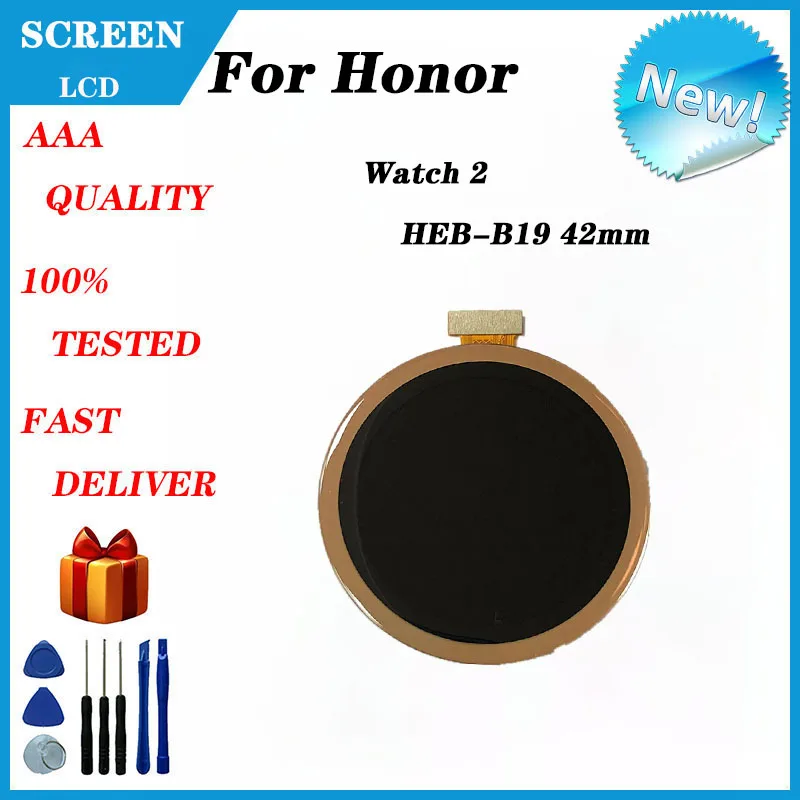 For Honor Magic Watch 2 HEB-B19 42mm smart watch LCD display touch panel digitizer for Honor Watch 2 HEB-B19 42mm AMOLED display