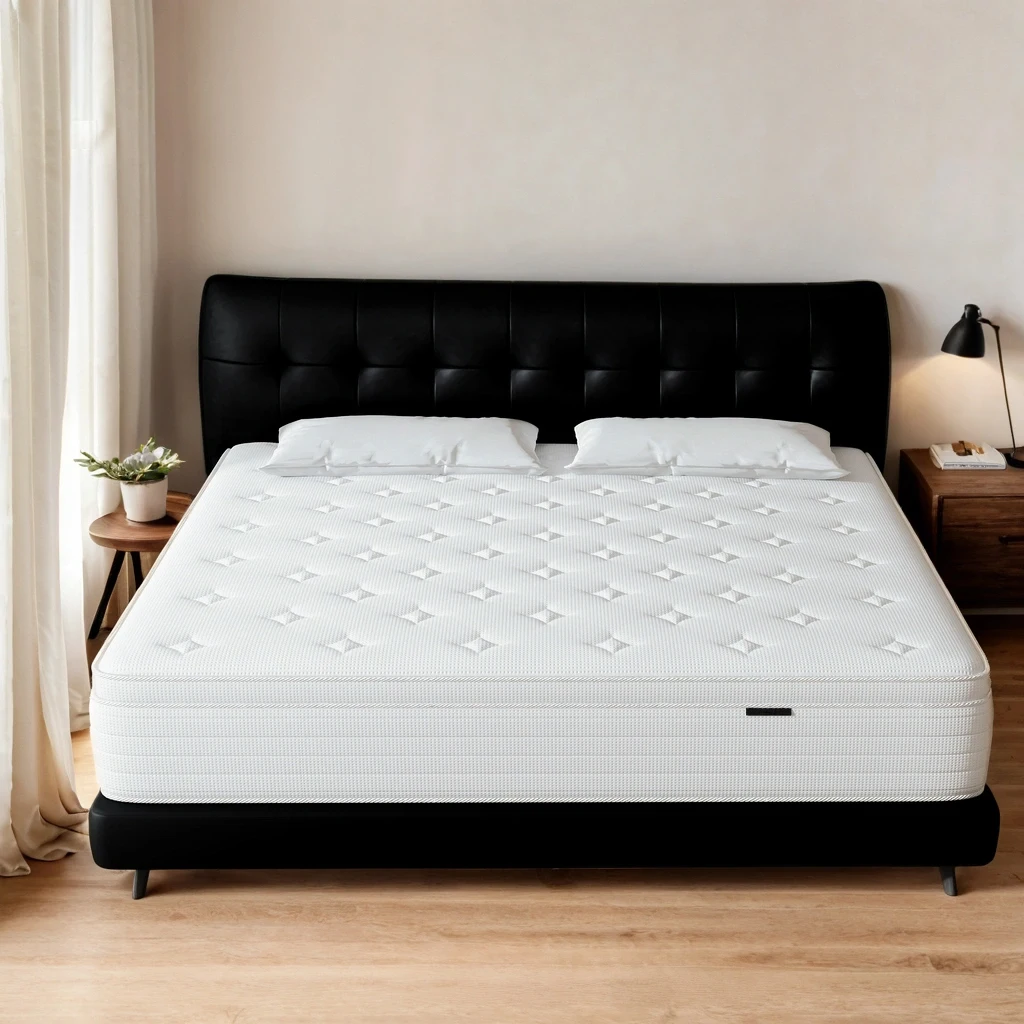 Mattress, 12-Inch Box Eurotop Mattress, Memory Foam Hybrid, Pocketed Coils, Medium, White Upgrade, Twin/Full/Queen/King Size