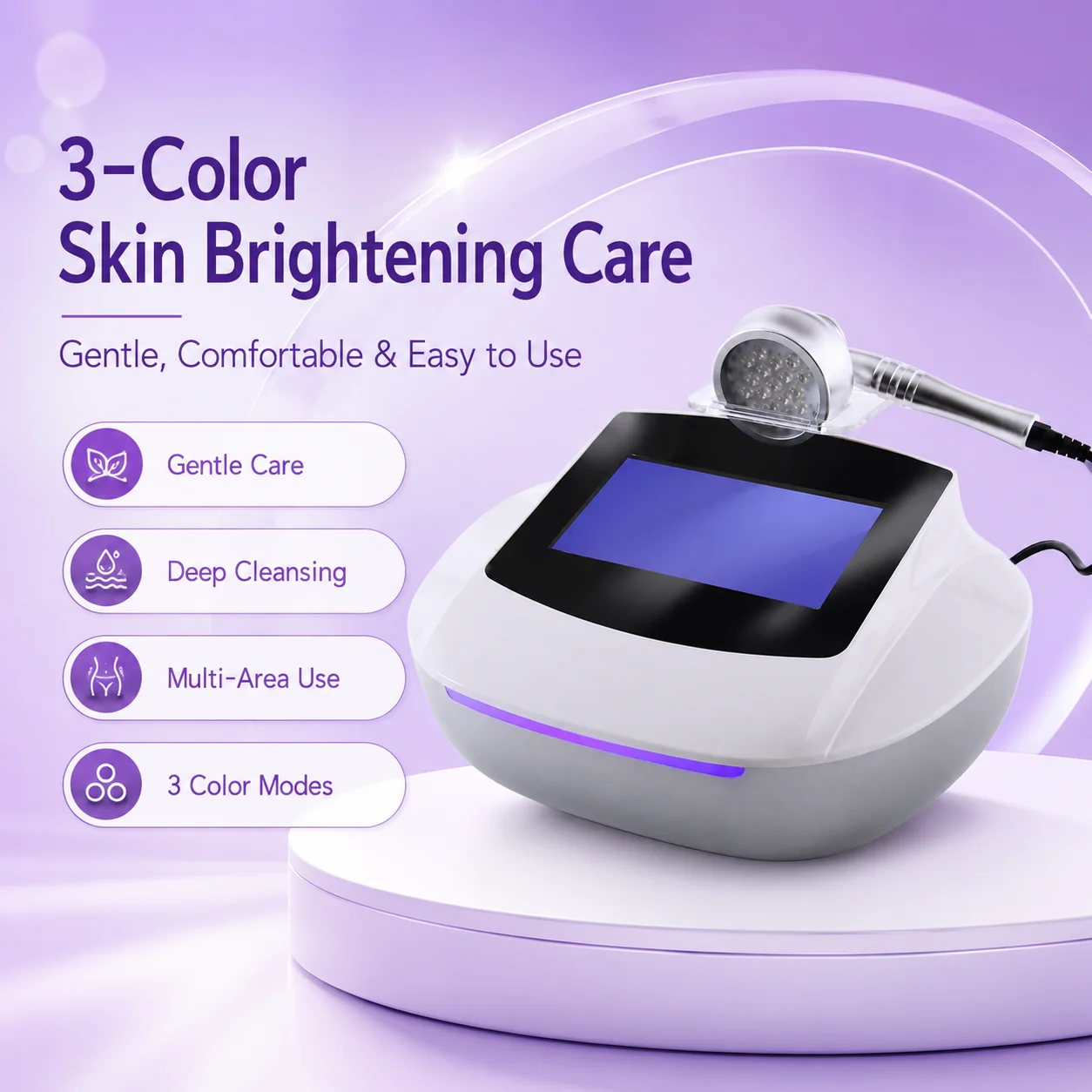 

Electric Light Wave Vacuum Beauty Device with LED Panel for Body Care Skin Appearance Smoothing Firm Feel Personal Home Salon