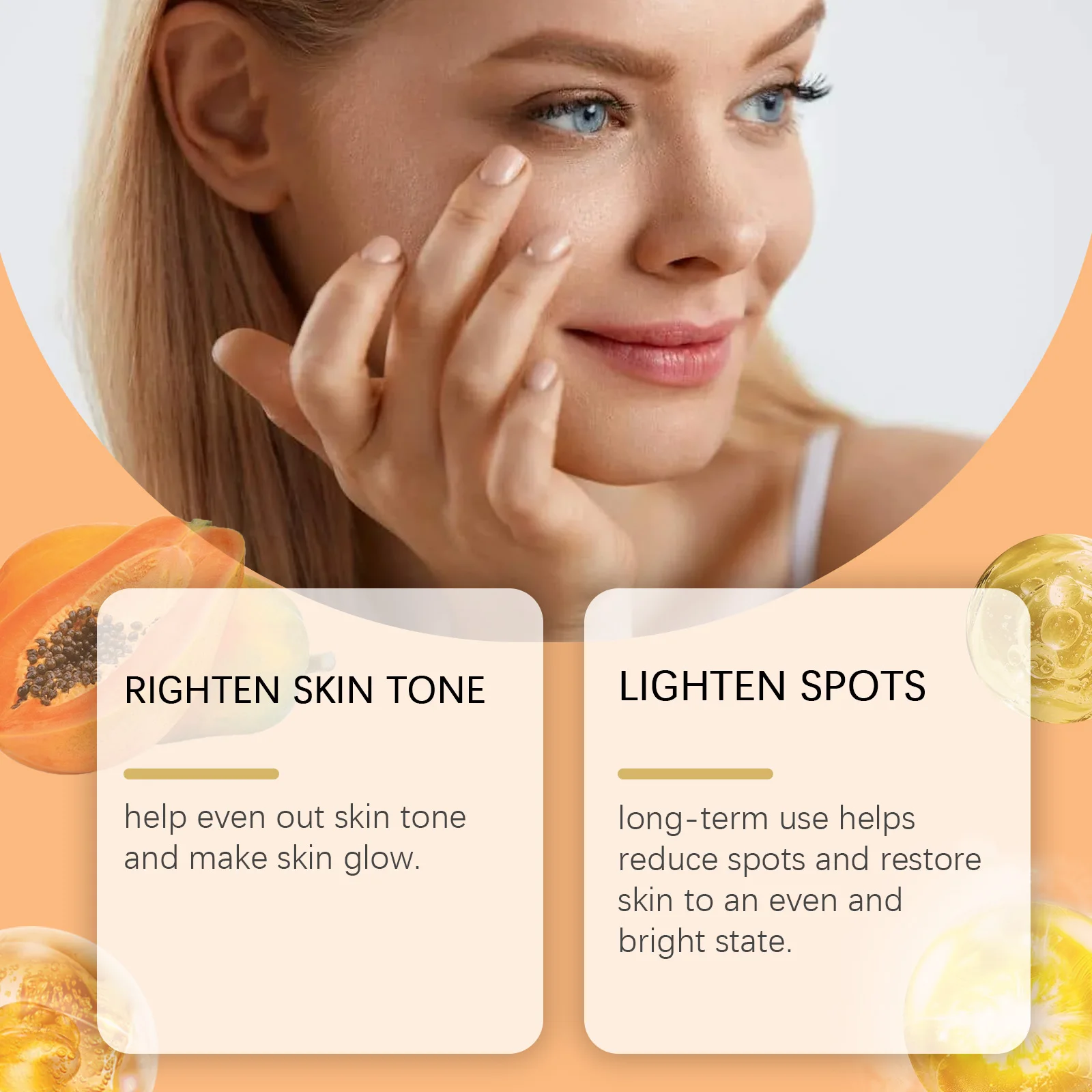 West & Month 40 جرام كريم العناية بالوجه لتبييض البابايا تفتيح البقع الداكنة يقلل من بلادة يوم ليلة تغذي كريم وجه الميلانين