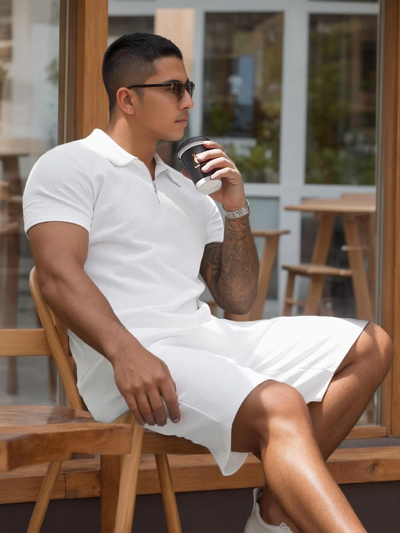 Мужская рубашка-поло с коротким рукавом и шорты, комплект летних каникул, пляжная одежда, модные спортивные костюмы, наряды для мужчин