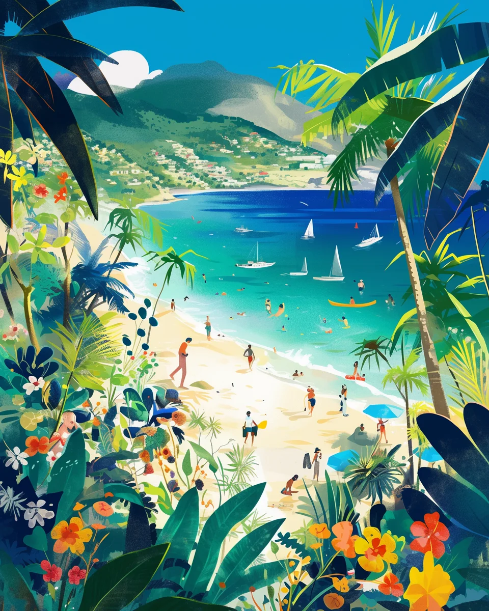 

Orfon Matisse style digital oil painting beach anime style DIY adult children gift wall home decoration