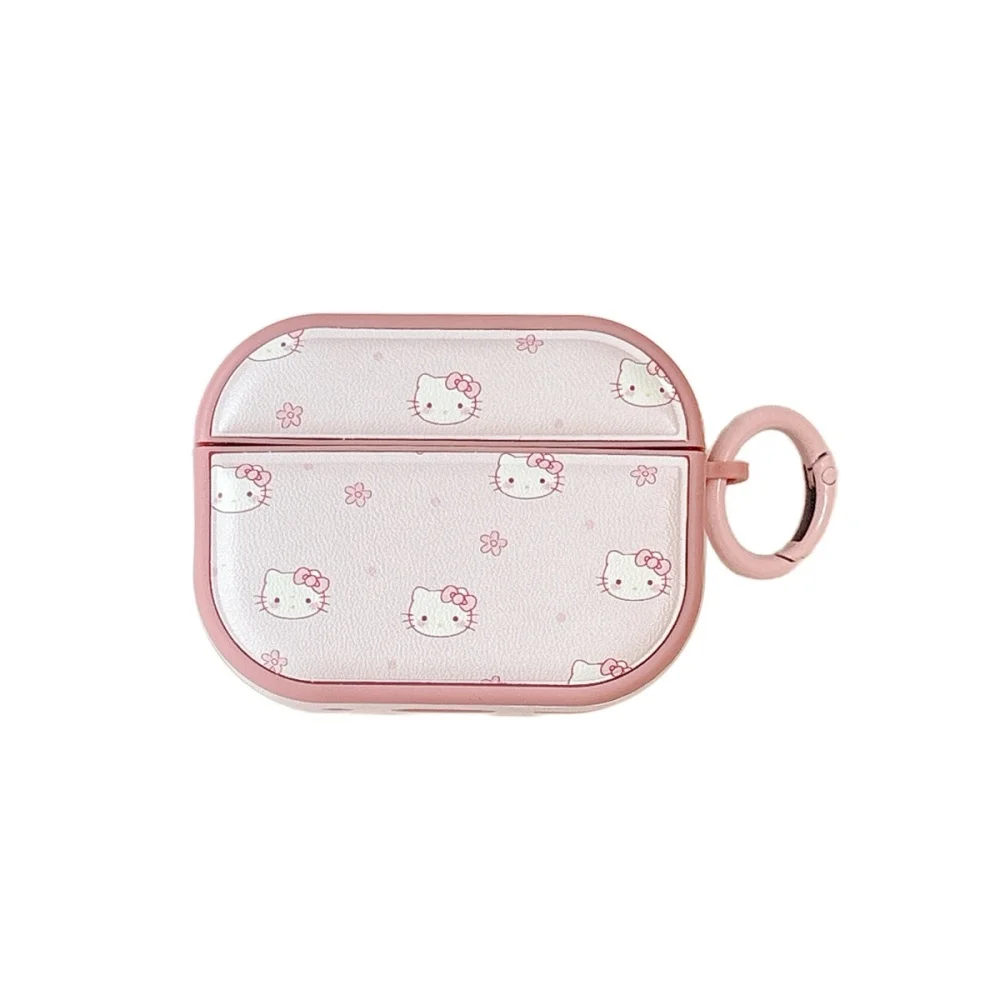 

Popular cute leather cartoon flower Hello Kitty headphone protective case, suitable for AirPods 4/3/2Pro/2/3,new protective case