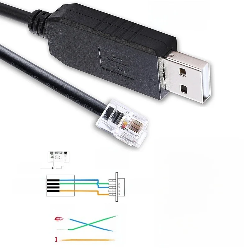 Meade 505 kabel FTDI USB RS232 szeregowy do RJ10 4P4C konwerter kabel Adapter dla Meade ETX-125 ETX-90 ETX-70 LXD-75 LX90 — zdjęcie produktu 6