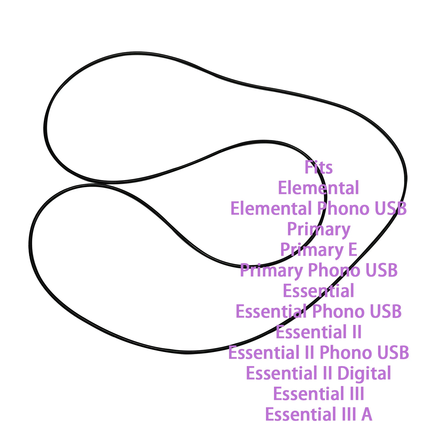 Fits Pro-Ject Elemental / Primary / Essential II Phono USB Primary E Essential II Digital / III A Round Belt Rubber Drive Belt