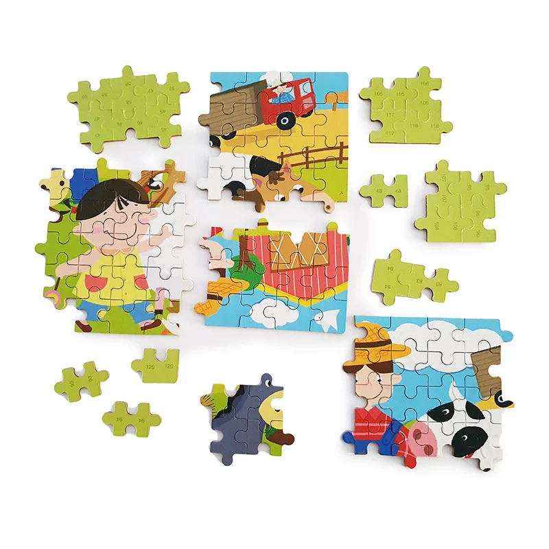 Children's toys story puzzles: Farmer fun entertainment