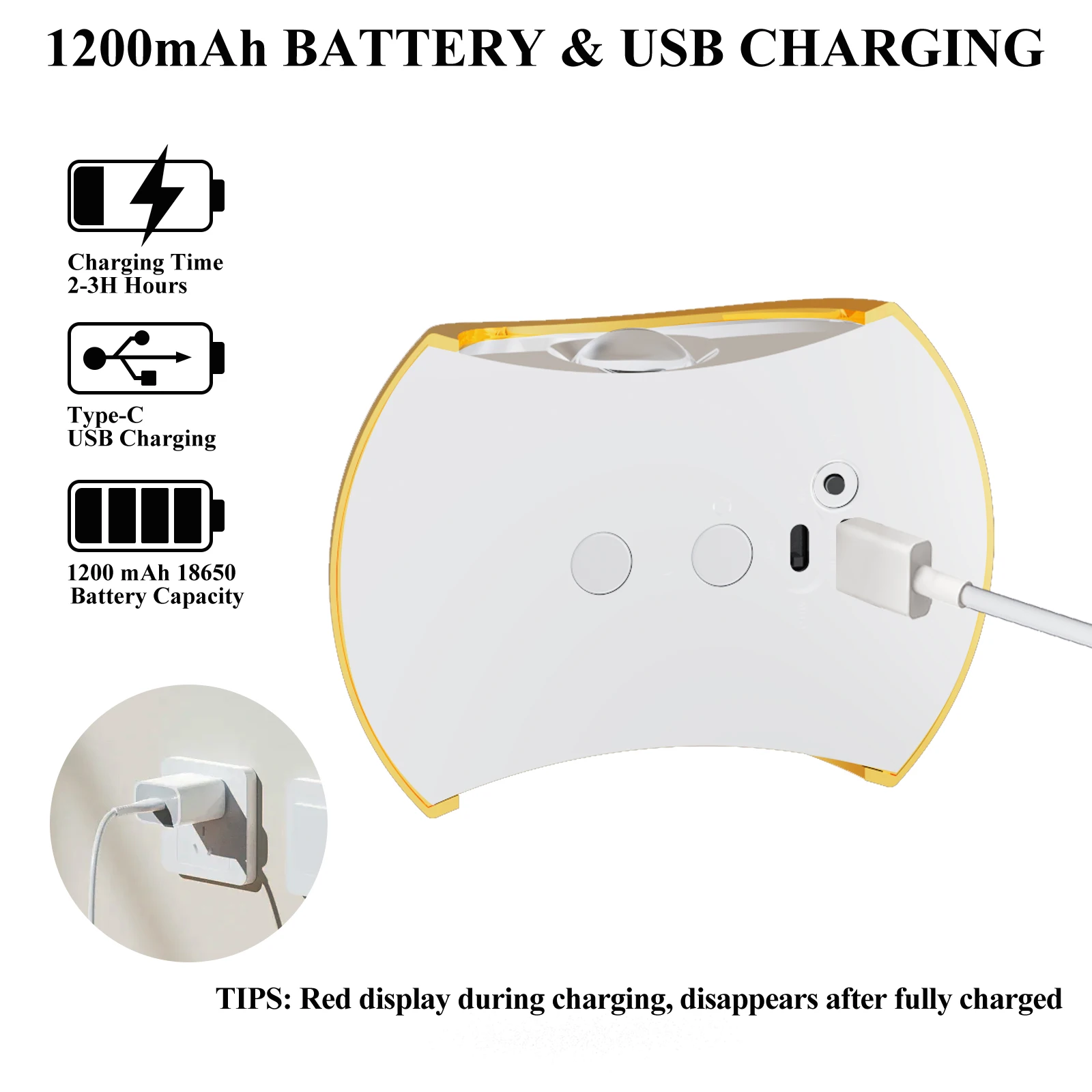 Luz de emergência inteligente led luminária recarregável luz de parede tipo-c luz noturna sensor de movimento 3 modos montado na parede
